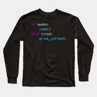 Coding Algorithm for Python Developer Long Sleeve T-Shirt